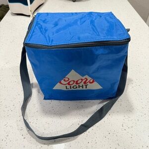 Coors Light Insulated Soft Cooler Bag Blue 12 Pack Beer Lunch Tailgate Camping